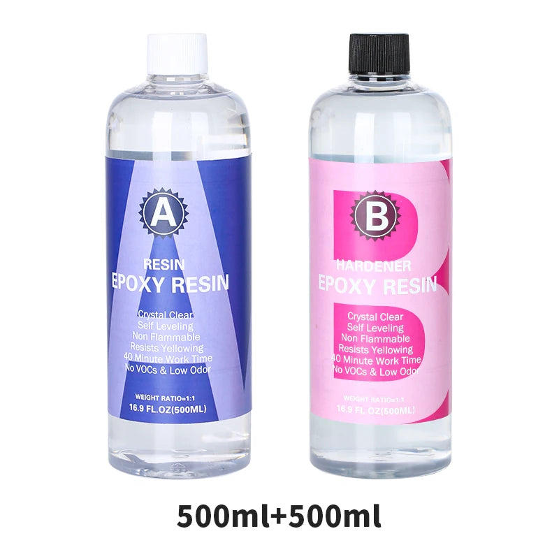 1:1 Crystal Clear Epoxy Resin Kit – High Gloss Bubble-Free Art Resin for Casting & Jewelry DIY