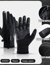 Outdoor Winter Riding Gloves Warm Touchscreen Wear Resistant Non-slip Zipper Cycling Motorcycle Gloves Men Hiking Working