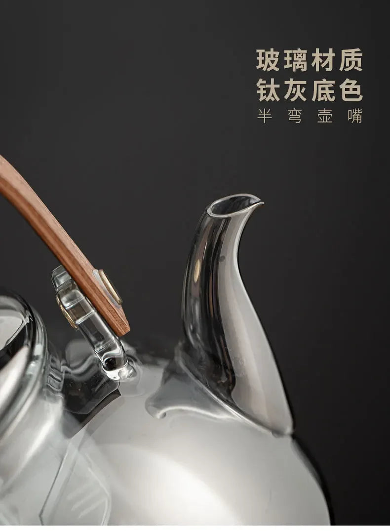 Glass Kettle Household Tea Set Small Steaming Teapot Electric Clay Stove Set