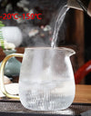 480/650ml Stripe Clear Glass Teapot With Tea Strainer Infuser Heat-resistant Kettle Kung Fu Flower Puer Oolong Pot Teaweare