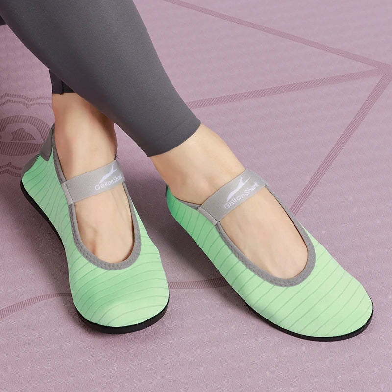 Indoor Fitness Non-slip Soft-soled Yoga Shoes Women's Rope Jumping Mute Stretching Pilates Training Shoes