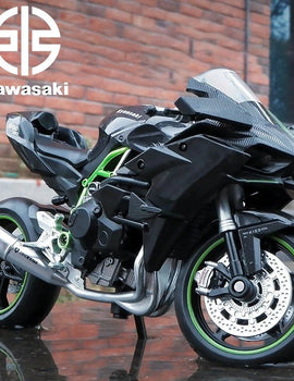 1/12 Kawasaki H2R Ninja Die Cast Motorcycle Model Toy Vehicle Collection Autobike Shork-Absorber Off Road Autocycle Toys Car