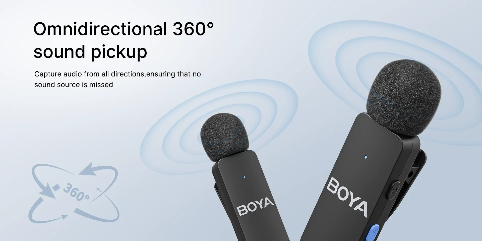 BY-V4 Wireless Lavalier Microphone for iPhone 15/16 Series Type C Smartphone 4-Channel Lapel Mic for Youtube Recording Vlog