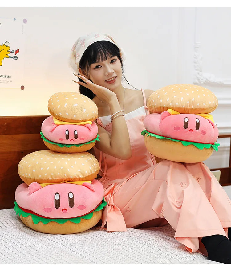 Cute Burger Shape Plush Toy Soft Huggable Stuffed Animal