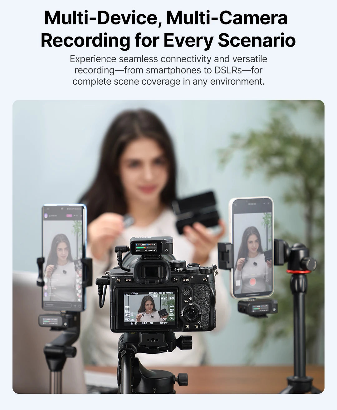 MIC 2 Wireless Lavalier Lapel Microphone for iPhone 15/16 Type-C Devices Android Camera Video Recording Vlog Streaming