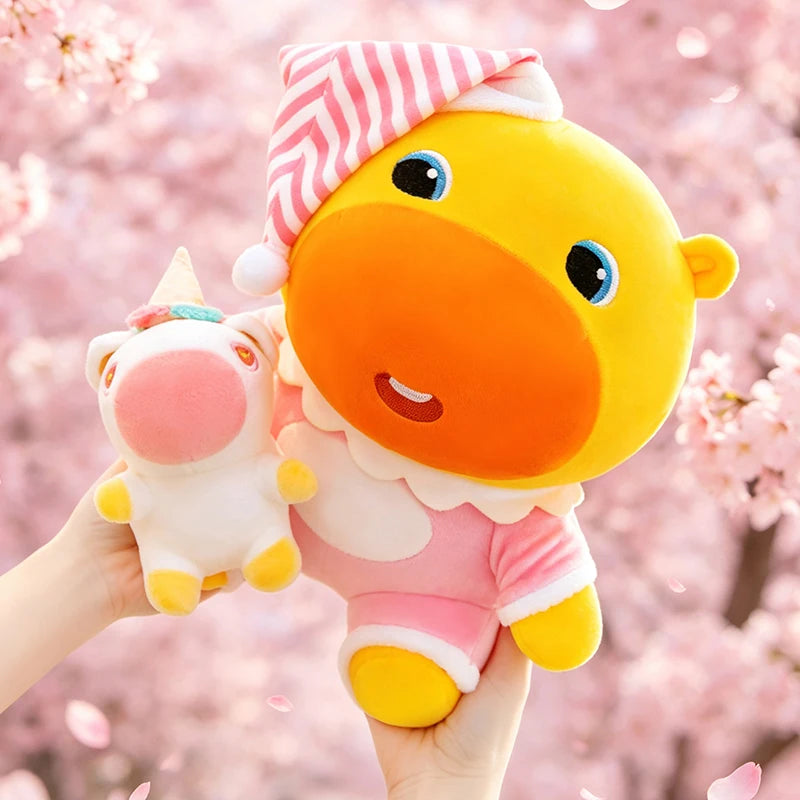 Sleepwear Capybara Plush Toy With Unicorn Doll Soft Pillow