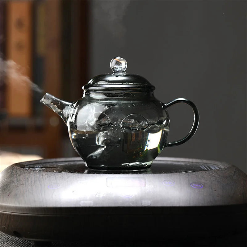 200ml High Borosilicate Mini Glass Teapot with Filter