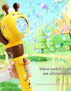 Electric Bee handheld Bubble Machine Toy Fully Automatic Light Blowing Bubble Gun Stick Kids summer Toys