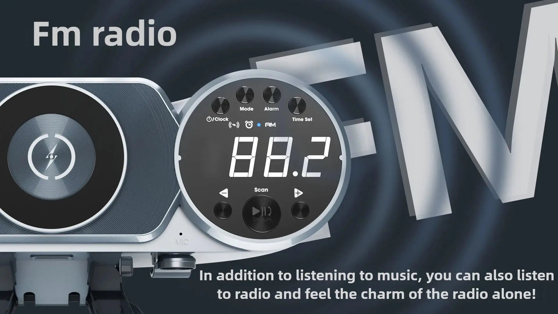 Multifunctional wireless charging Bluetooth clock speaker bedside creative ornament RGB dazzling magnetic subwoofer audio