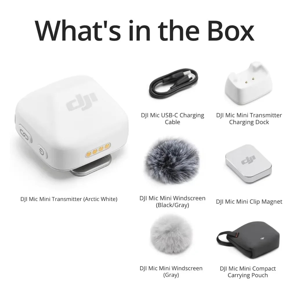 Wireless Microphone System with 48 Hour Battery Life Charging Case and Two Level Active Noise Cancelling