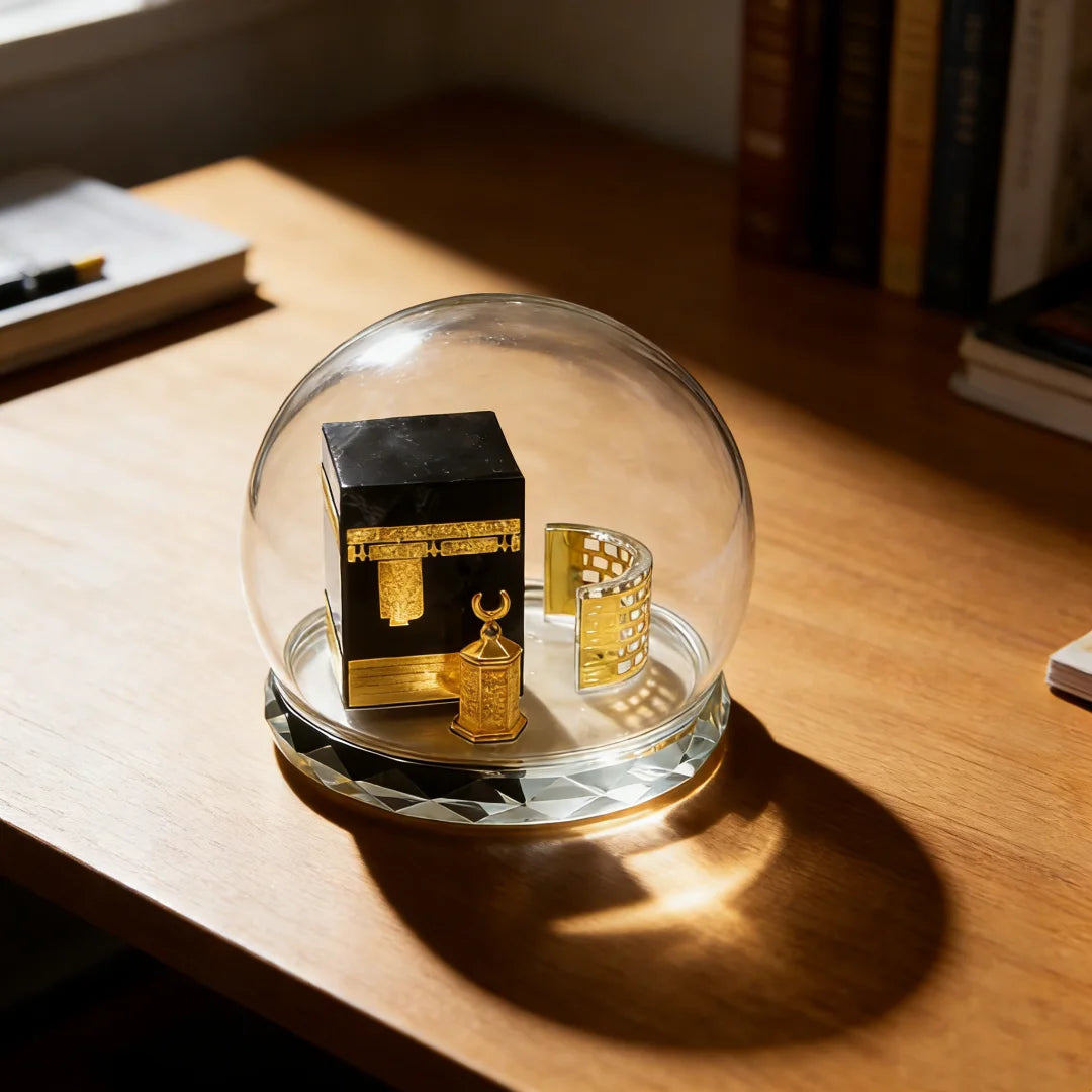 Muslim Crystal Gilded Kaaba Model Islamic Kaaba Replica Table Decor Islamic Home Vehicle Decor Islamic Building Gift