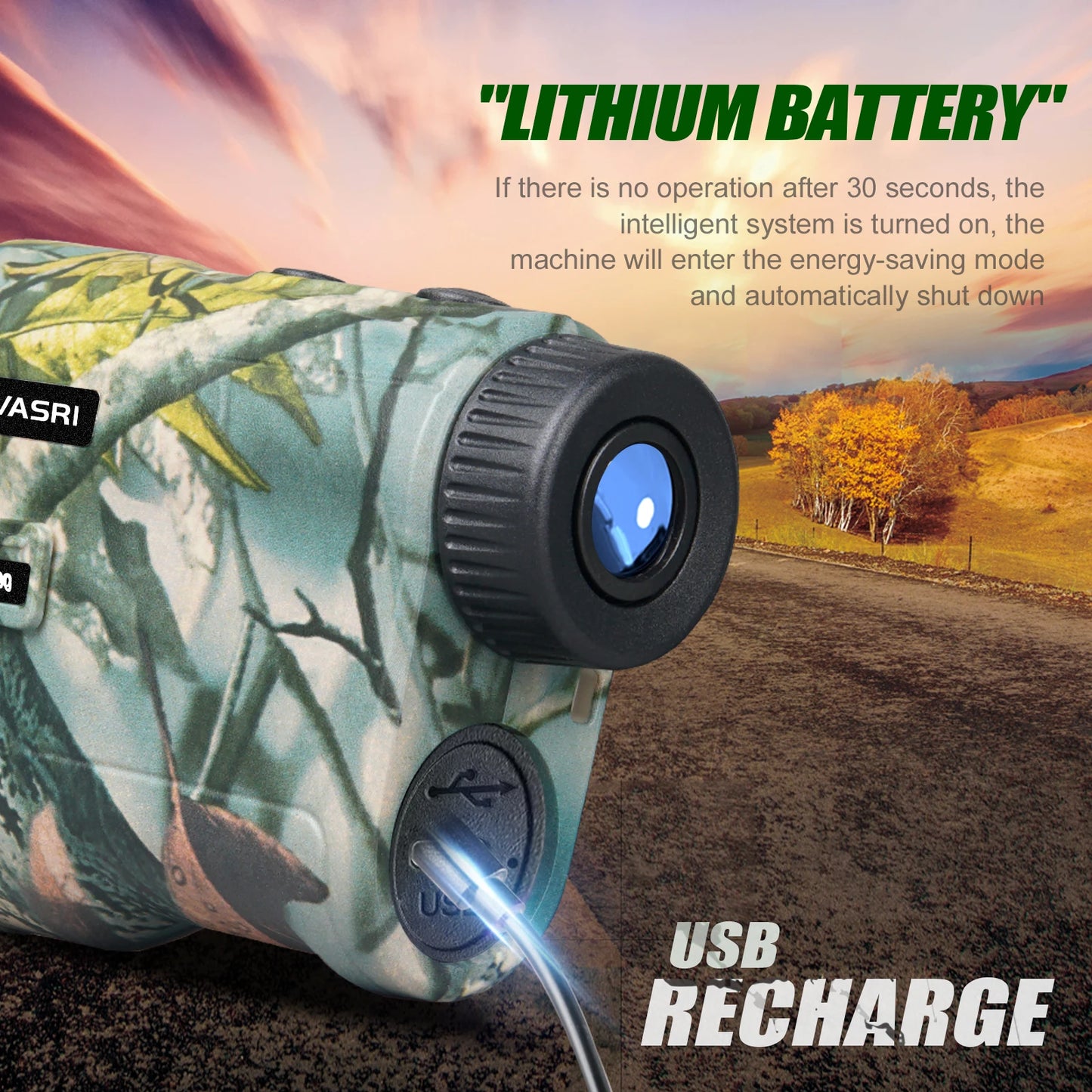 Laser Rangefinder 1000M Hunting Range Finder with Rechargeable Battery Outdoor Target Acquisition Technology Monoculars