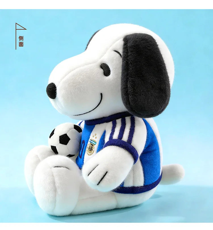 Kawaii Stuffed Doll Snoopy Football Plush Toy Cute Anime Character Stuffed Animal for Kids Birthday Gift and Cartoon Collection