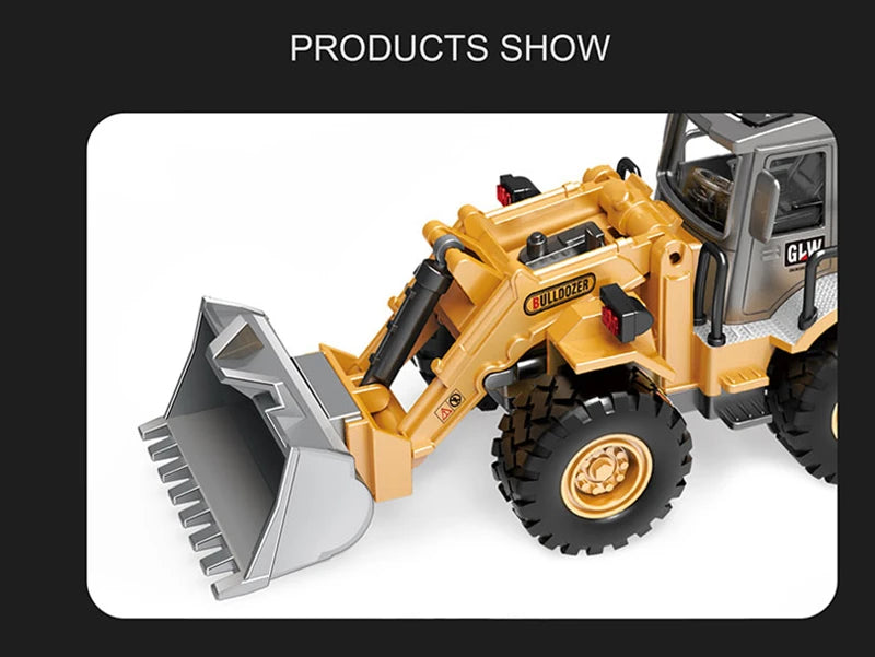 Toys for Boys Alloy Tractor Kids Excavator Bulldozer Miniature Crane Truck Model Diecast Farm Engineering Vehicle Children Gifts