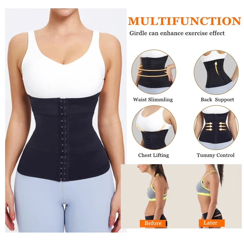 Women's Waist Trainer Corset – Tummy Wrap Shapewear Belt for Slimming & Postpartum Support