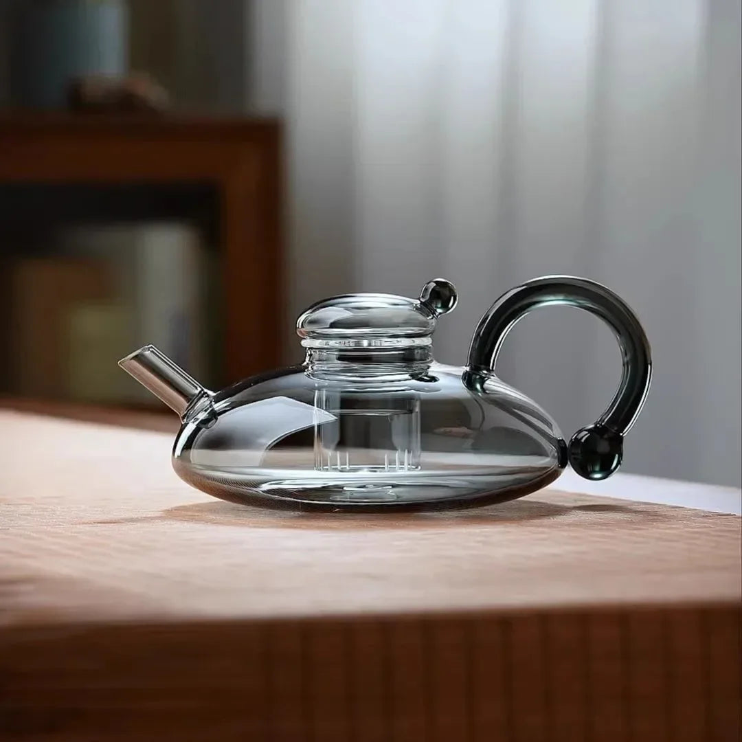 Explosion Resistant Glass Teapot Set with Heat Resistant Teacup 500ml