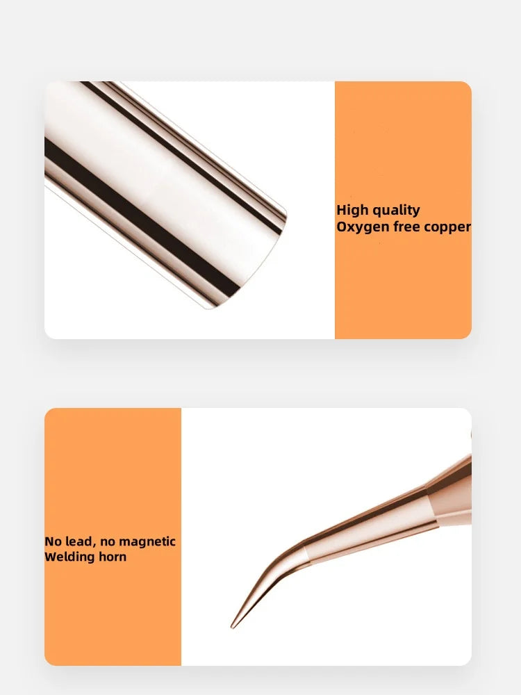 10Pcs Soldering Iron Tip Pure Copper 900M Soldering Iron Head Set Inside Hot Bare Copper Electric Soldering Iron Welding Tools