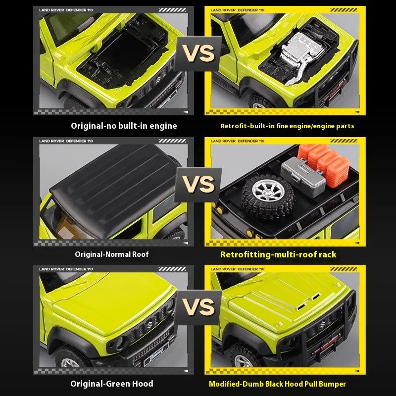 CCA 1:32 Suzuki Jimny Assembly Edition Alloy Diecast Model Assemble Car Toy Ornaments Decorative Trendy Ornament