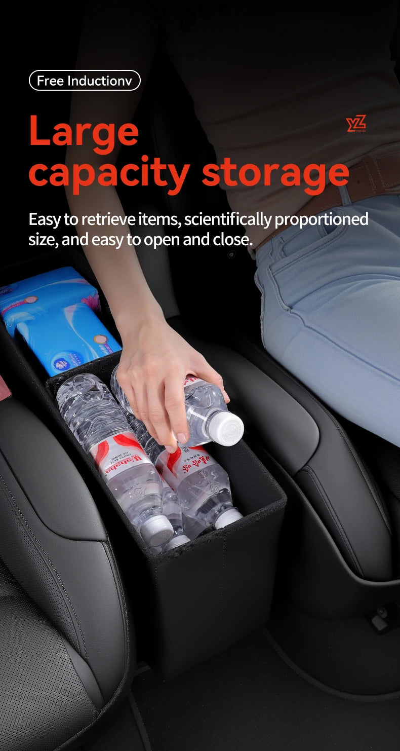 Second Row Aisle Storage Box for Tesla Model YL 6 Seater Multi Purpose Interior Organizer