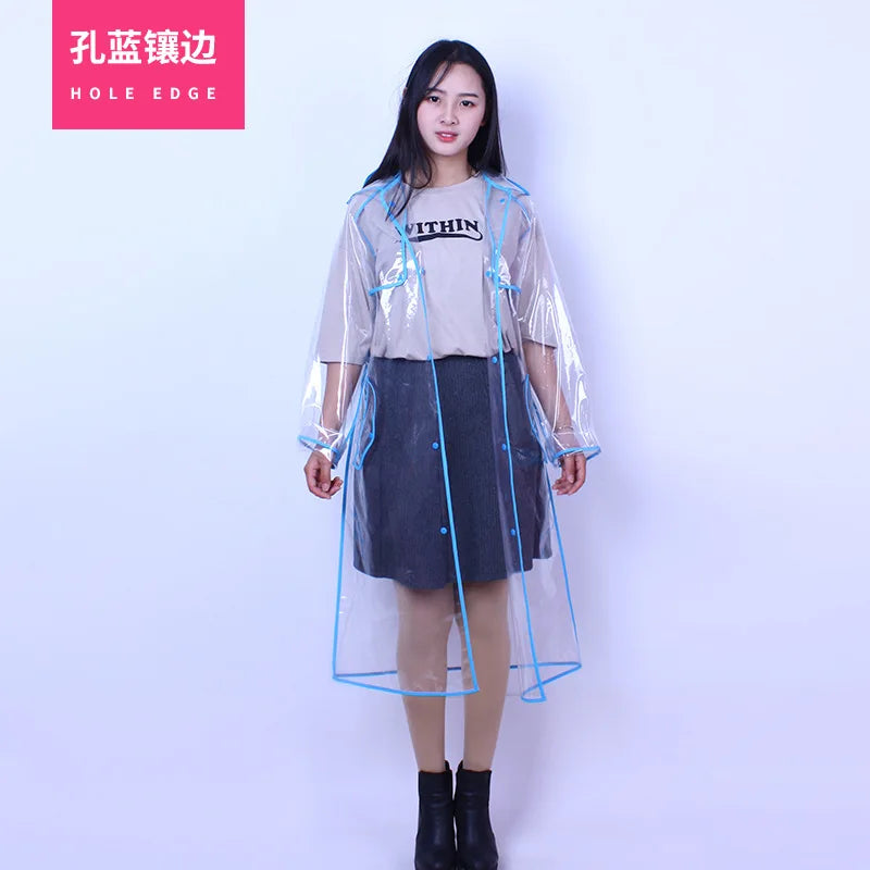 Clear Raincoat Women Trench Coat Bicycle Raincape Regenjas Rain Jacket for Woman Rainwear Tour  Single-person
