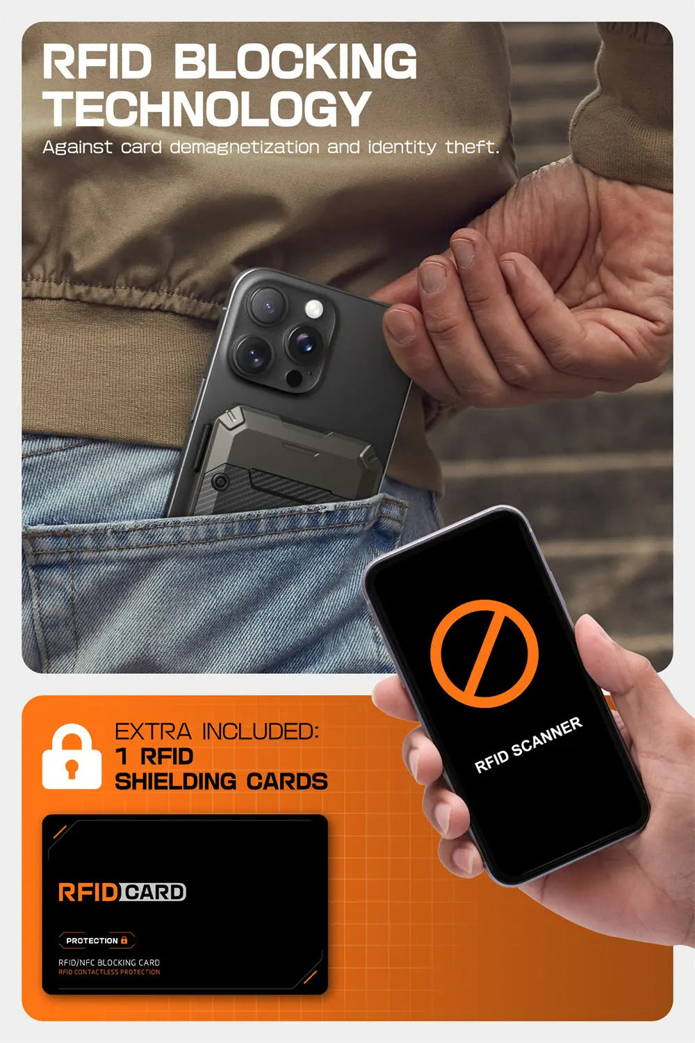 Tripod Phone Stand Credit Card Holder for iPhone 16/15/14/13/12 Adjustable Phone Stand Compatible with MagSafe