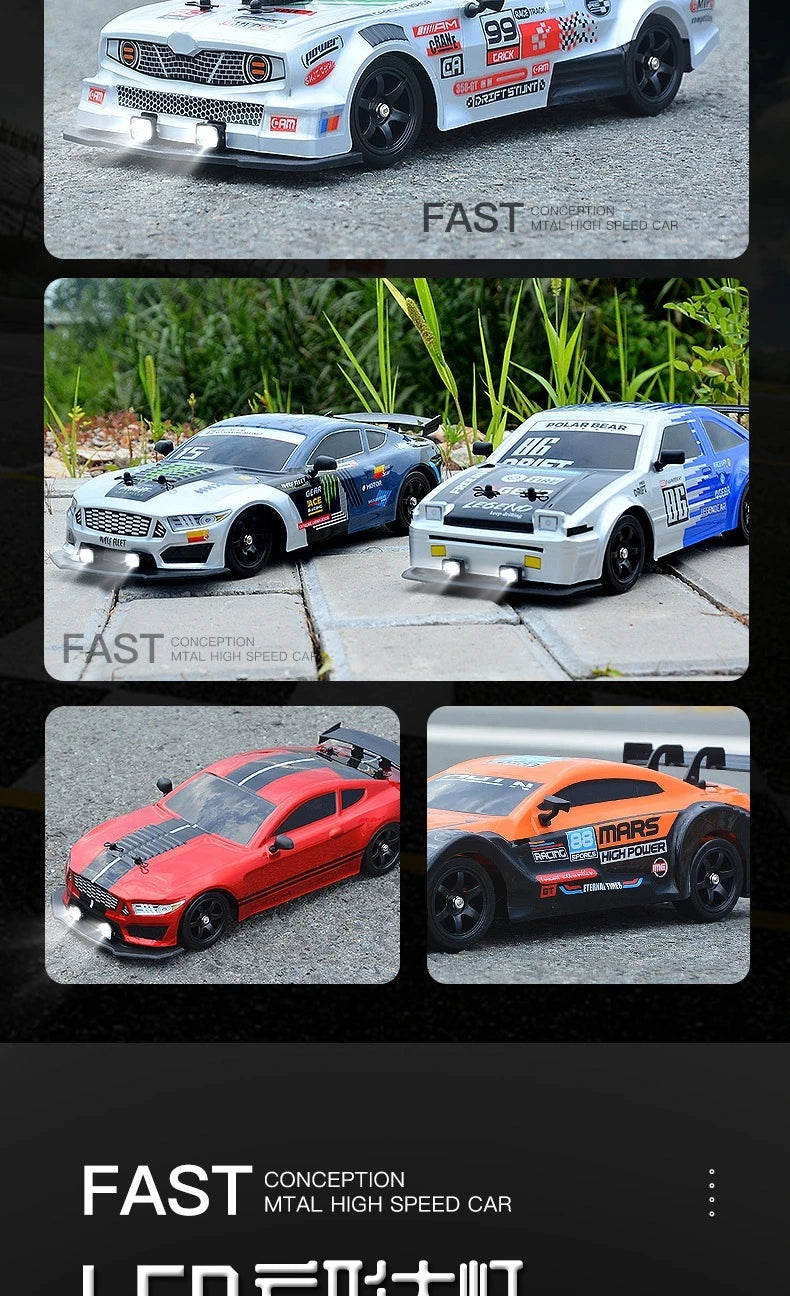 1/16 2.4G Racing Rc Cars Drift Car Mustang GTR Electric 4WD High Speed Remote Control Drift Toys for Children Gifts