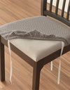 4pcs/set Stretch Dining Chair Seat Covers Jacquard Elastic Upholstered Chairs Cushion Slipcover Anti-Dirty Protector Removable