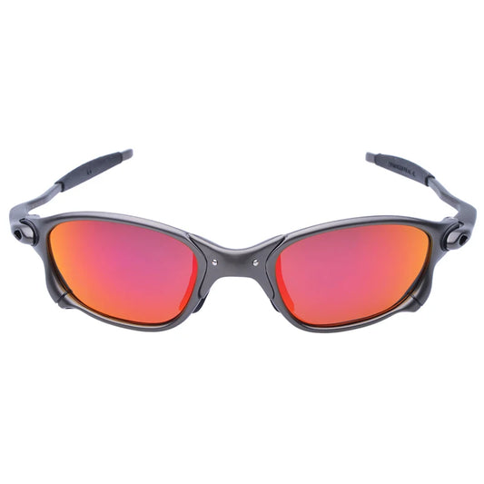 Polarized UV400 Cycling Sunglasses – Black Metal Frame Fishing Riding Bicycle Eyewear
