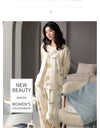 Women’s Cute Lazy Style Cotton Pajama Set – Soft, Loose Long Sleeves & Pants