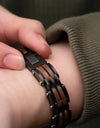 Fashion Bracelet for Metal Stainless Steel Wood Strap Jewelry Bracelets