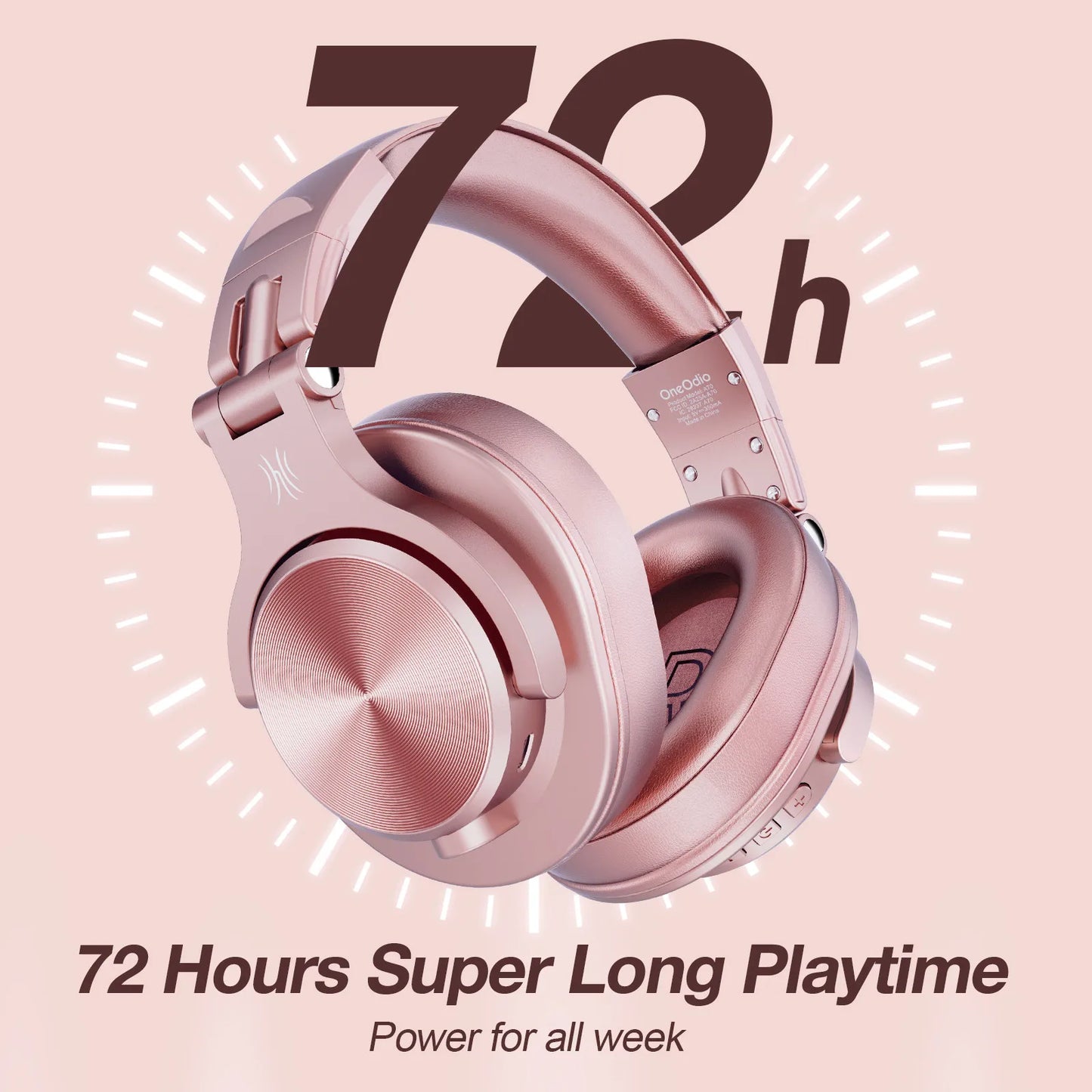 A70 Wireless Headphones Sport Bluetooth 5.2 Earphone Over Ear Handsfree Headset With Microphone For Phone Hi-Res Audio