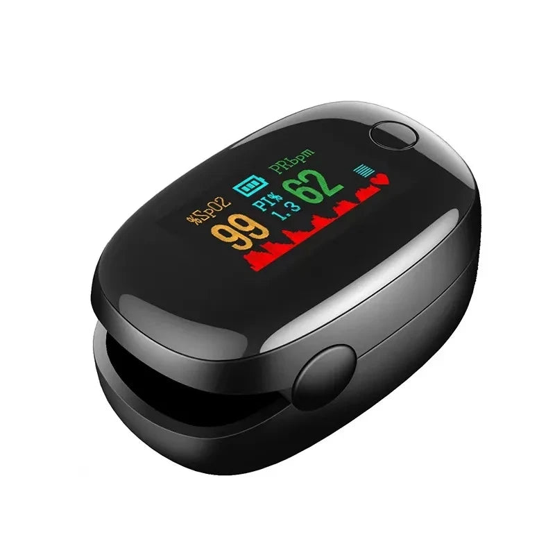 Finger Clip Heart Rate Meter Measure Finger Oximetry PI Value Monitor Pulse Black Gem Oximeter Heart Rate Monitor Portable