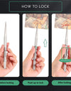 16CM Professional High Precision Stainless Steel Jewelry Tweezers Sandblasting DIY Diamond Gem Jewelry Jeweler's Slotted Buckle