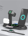 5 In 1 Wireless Charger Stand Pad For iPhone 15 14 13 Apple Watch Airpods Desk Phone Chargers Fast Charging Dock Station