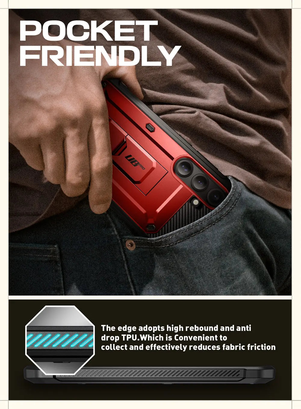 For Samsung Galaxy S25 Case UB Pro Heavy Duty Rugged Phone Case with 2 Front Frame Built-in Screen Protector & Kickstand