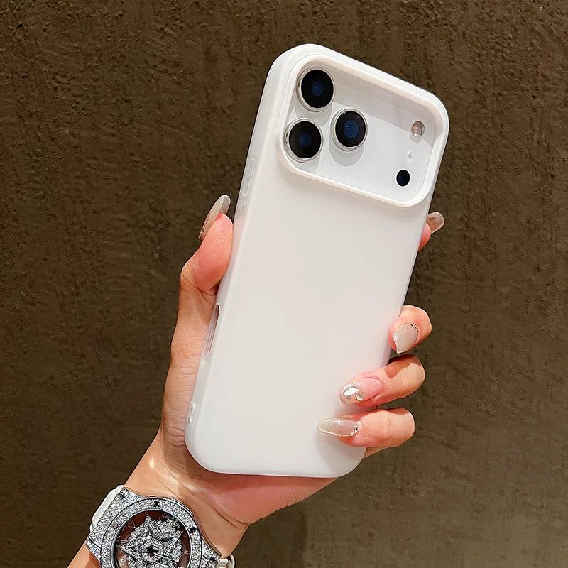 Luxury Candy Color Clear Matte Phone Case For iPhone 17 16 15 14 17 Air Shockproof Bumper Soft Jelly Cover