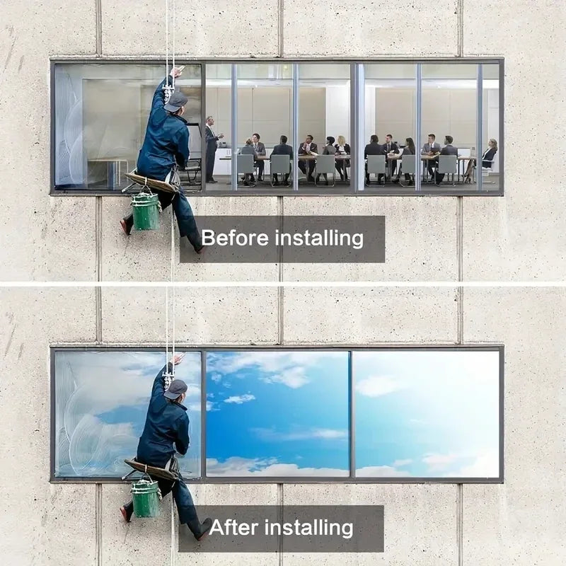 One-way Glass Window Film, Privacy Reflective Window Tint, Self Adhesive Sun UV Protection Heat Insulation Car Pet Film