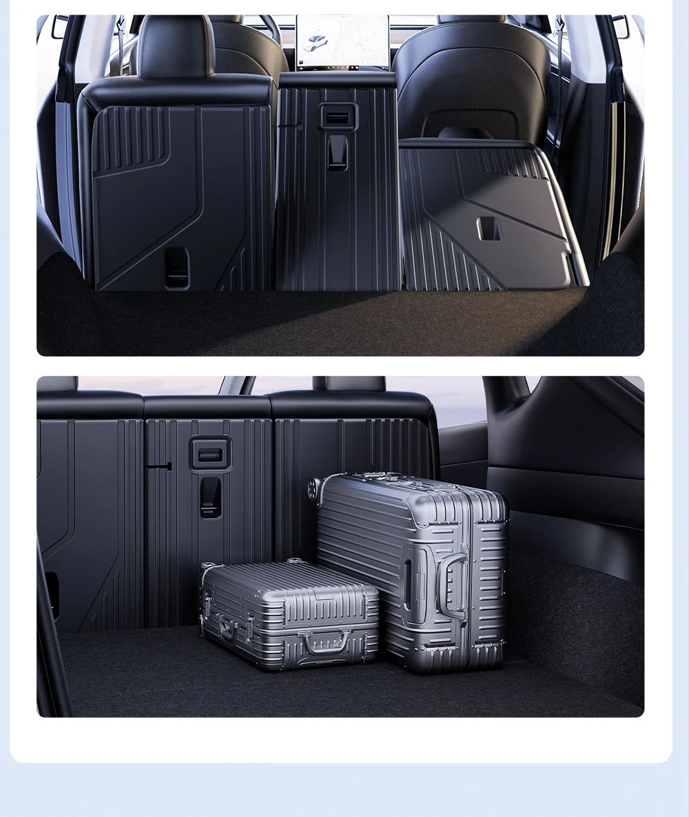 Rear Seat Backrest Protection Mat for Tesla Model Y Juniper 2021 2025 TPE Cargo Seat Cover