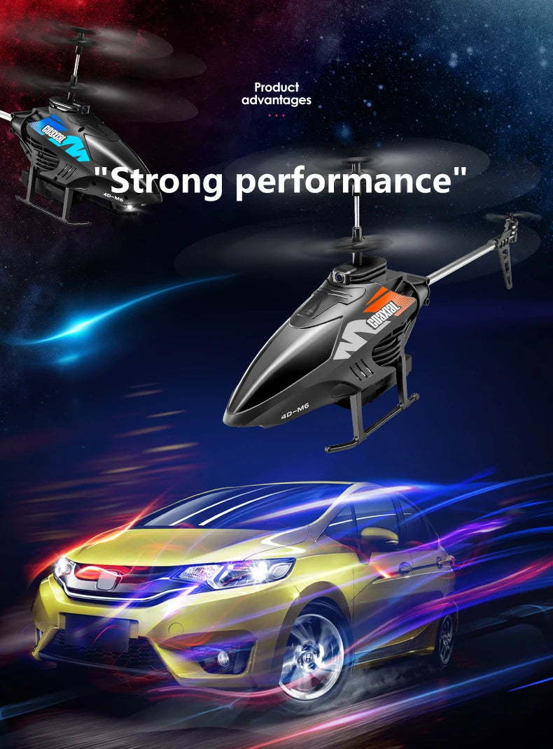 4DRC M6 Remote Control RC Helicopter with 4K Camer Altitude Hold Drone 2.4GHZ 4CH Aircraft for Adults Birthday Gifts Toys