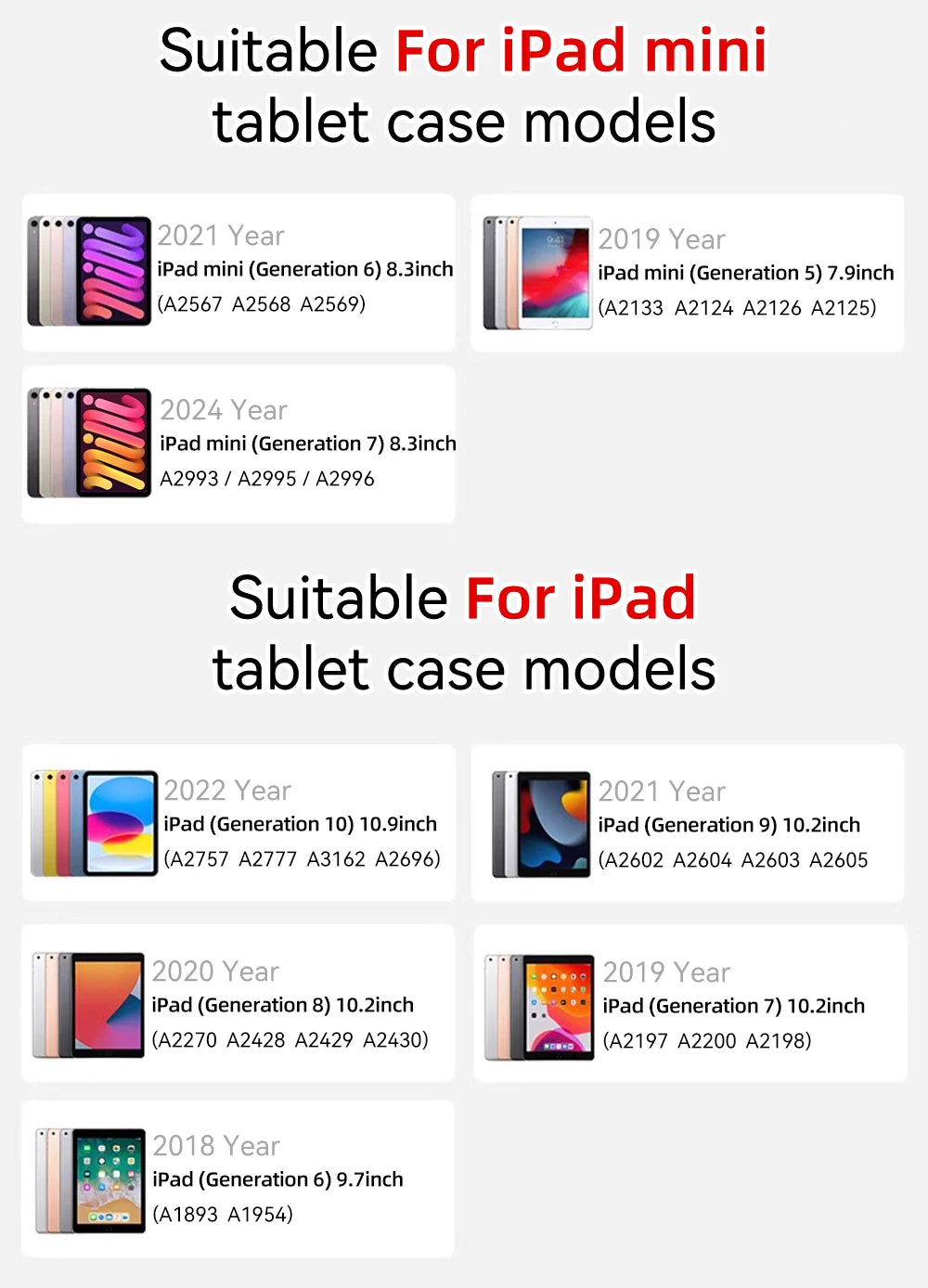 Clear Case For iPad Pro 11 iPad 10.2 7th 8th 9th 10th Gen Cover iPad Air 6 5 4 3 10.2 10.9 13 12.9 M2 M4 mini 6 7 8.3 Clear Case