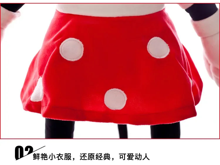 Disney 35/50cm Mickey Mouse Plush Toys Kawaii Anime Mickey Minnie Stuffed Plushies Models Decoration Doll for  Birthday Gift