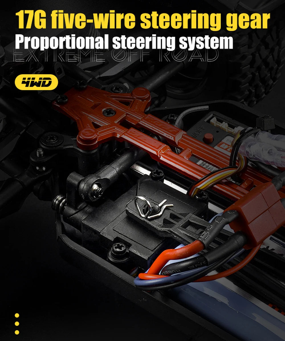 50KM/H 4WD RC Car With LED Remote Control Off-road Cars High Speed Drift Monster Truck for s vs Wltoys 144001 Toys