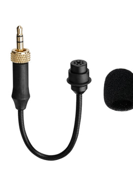 3.5mm TRS Locking-Type Gooseneck Omnidirectional Flexible Audio Microphone for Wireless Lavalier Microphone System BY-UM2