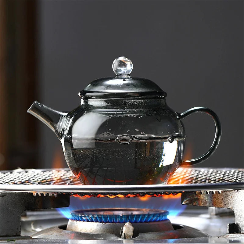 200ml High Borosilicate Mini Glass Teapot with Filter