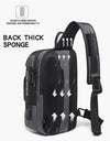 Anti-theft Chest Bag Shoulder Strap USB Rechargeable Crossbody School Gym Pack, Men Sports Waterproof Shoulder Bag