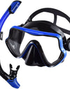 Scuba Diving Mask Snorkel Set For Adults Tempered Glass Professional Panoramic Snorkeling Gear Swimming Training Snorkel Kit
