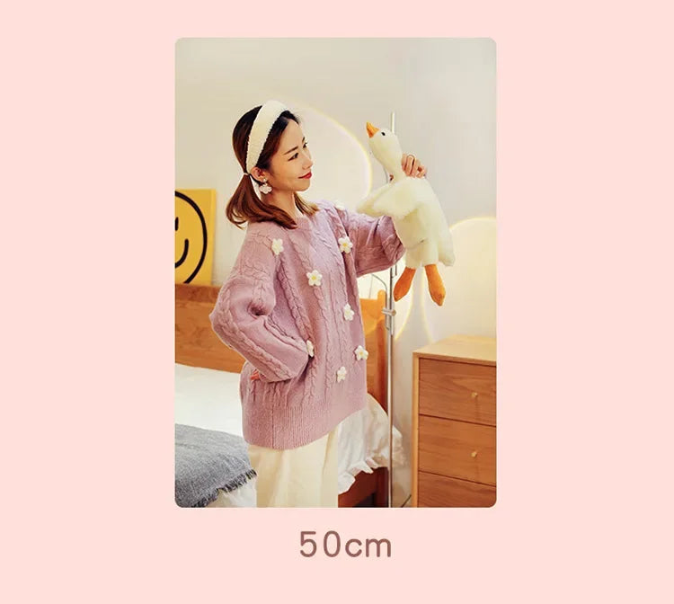 50-160cm Big White Goose Plush Toy Giant Duck Doll Soft Stuffed Animal Goose Sleeping Pillow Sofa Cushion Birthday Gift for Kids