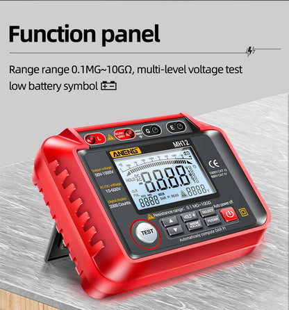 Digital Megohmmeter Meters Insulation Earth Resistance Meter Tester Cable High Voltage Voltmeter Resistor Meter Tool