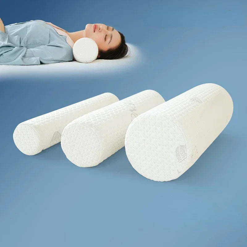 Slow Rebound Memory Foam Head Pillow Soft Cervical Pain Relief Round Pillows Multifunctional Relax Support Pillow for Leg Waist