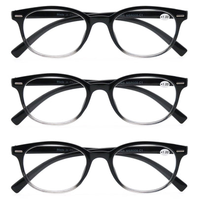 Reading Glasses Oval Frame Metal Rivet Men Readers Magnifying Eyeglasses with Black Diopter +0.5+0.75+2.25+2.75+5.